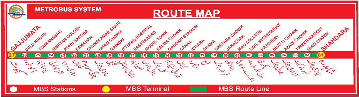 lahore metro bus route guideline