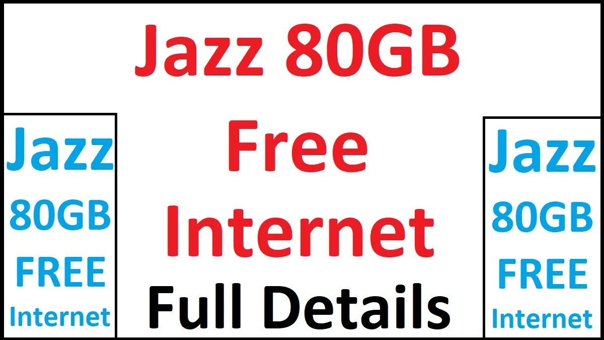 Jazz 80GB Free Internet Code